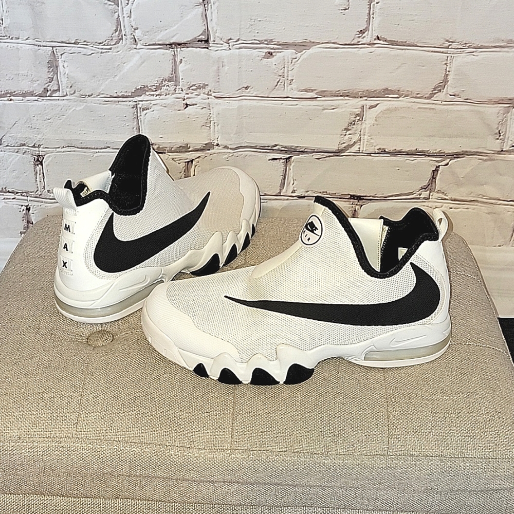 Nike Big Swoosh Basketball Shoes The Glove White Black 832759-100 Size 11 